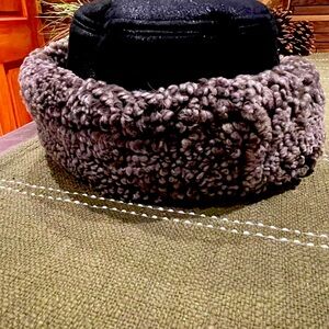 Cozy Black and Brown fur Women's Hat very elegant and comfortable.